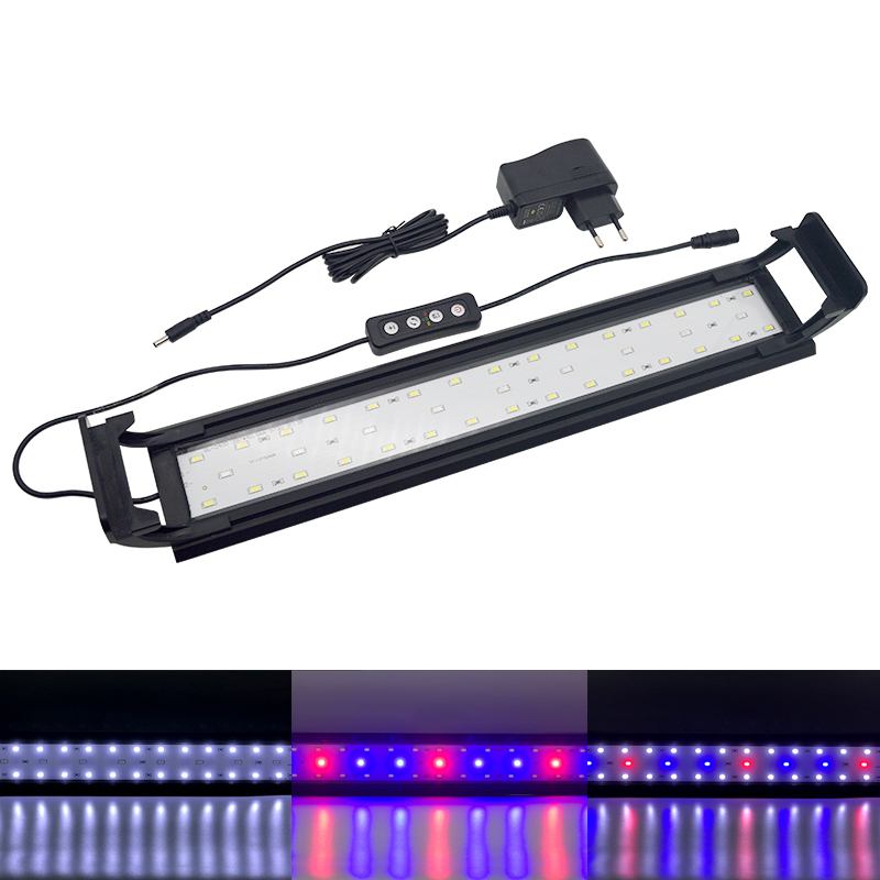Aquarium Plant Light Spectrum - Aquarium-LED-Licht für 16–64 cm große Aquarien-Vollspektrum-Clip-Lampe,