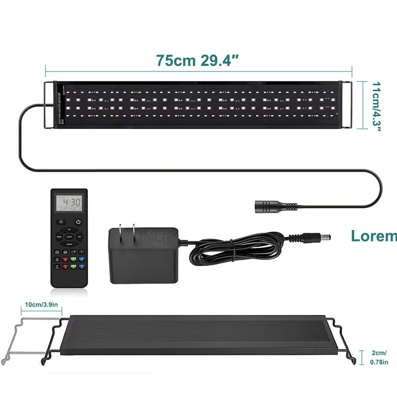 Aquarium Plant Light Spectrum - SIROKA 75cm Professionelle LED-Aquariumbeleuchtung mit Fernbedienung