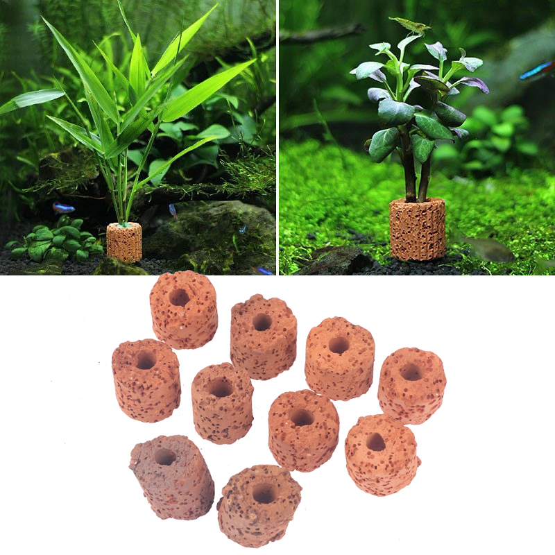 Aquarium Planted Setup - 10 Stück Mini-Wasserpflanzen-Ring, Bio-Ring für Aquarienpflanzen,
