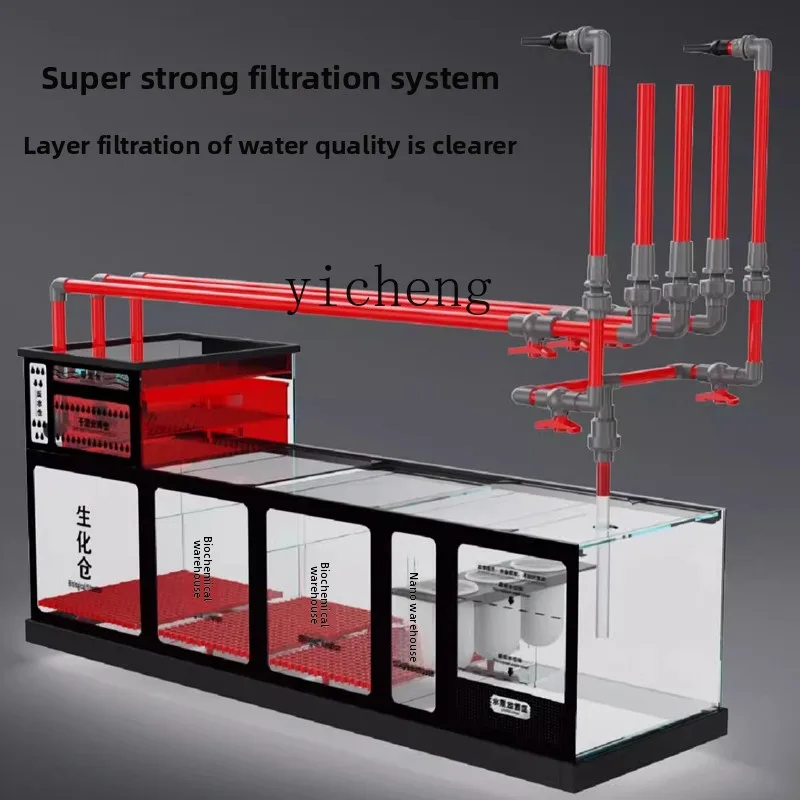Aquarium Planted Tank Filter - L14 Aquarium aus ultraweißem Glas, Wasserpflanzenbecken,