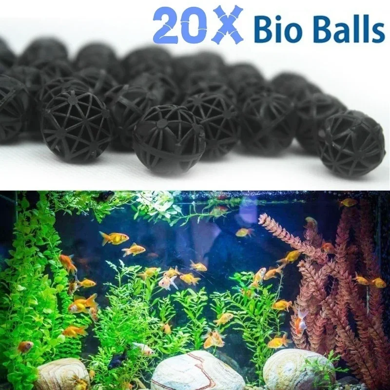 Aquarium Planted Tank Filter - 20 Stück 16mm Aquarium Bio-Bälle Filtermedien