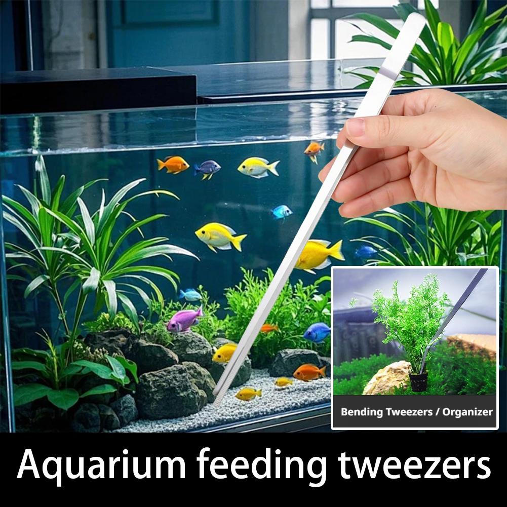 Planted Clip Tweezers - 27cm Edelstahl Aquarium-Pinzette, Fischbecken-Pflanzenzange, Aquascaping-Werkzeug, Gerade