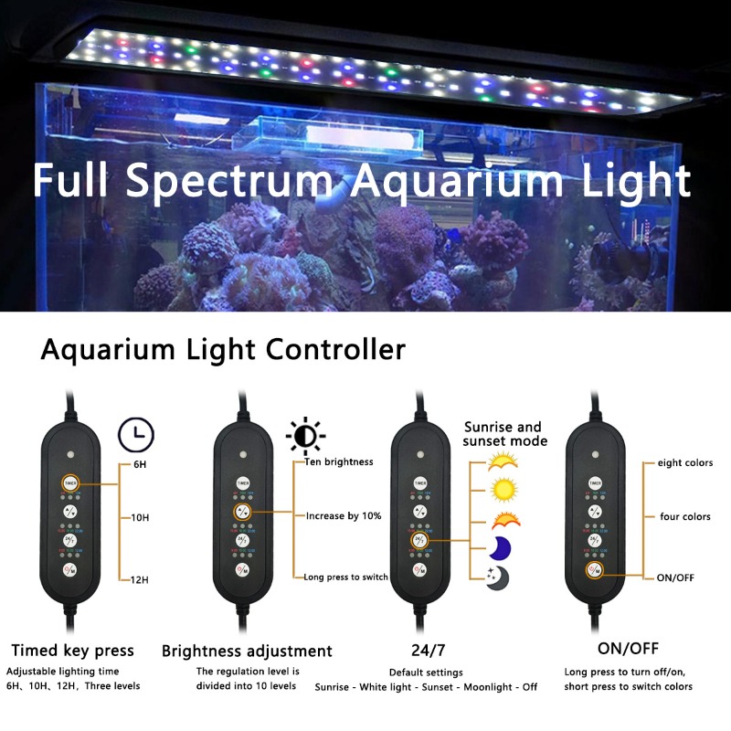 LED-Aquariumbeleuchtung Vollsp – Aquarium Plant Light Spectrum Bewertung und Preis